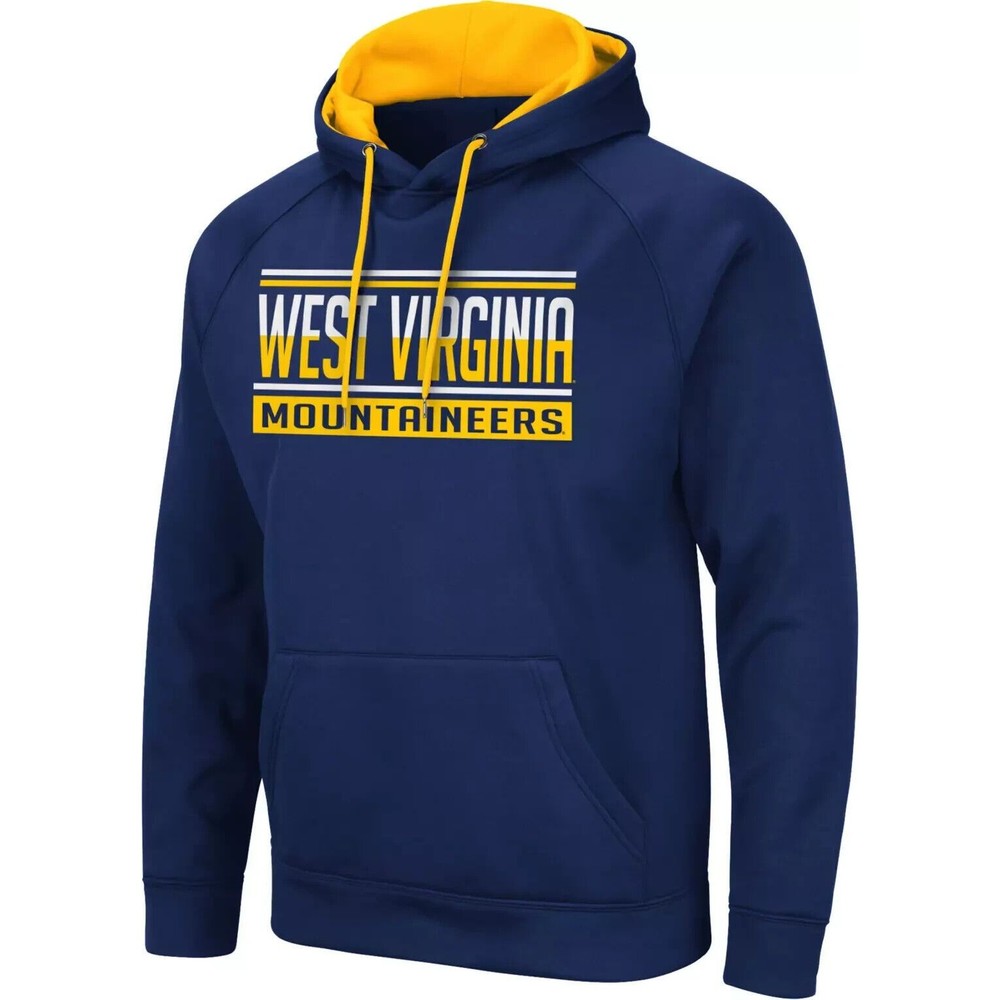 NWT - West Virginia Mountaineers Blue Pullover Hoodie Sweatshirt Men's Sz Large